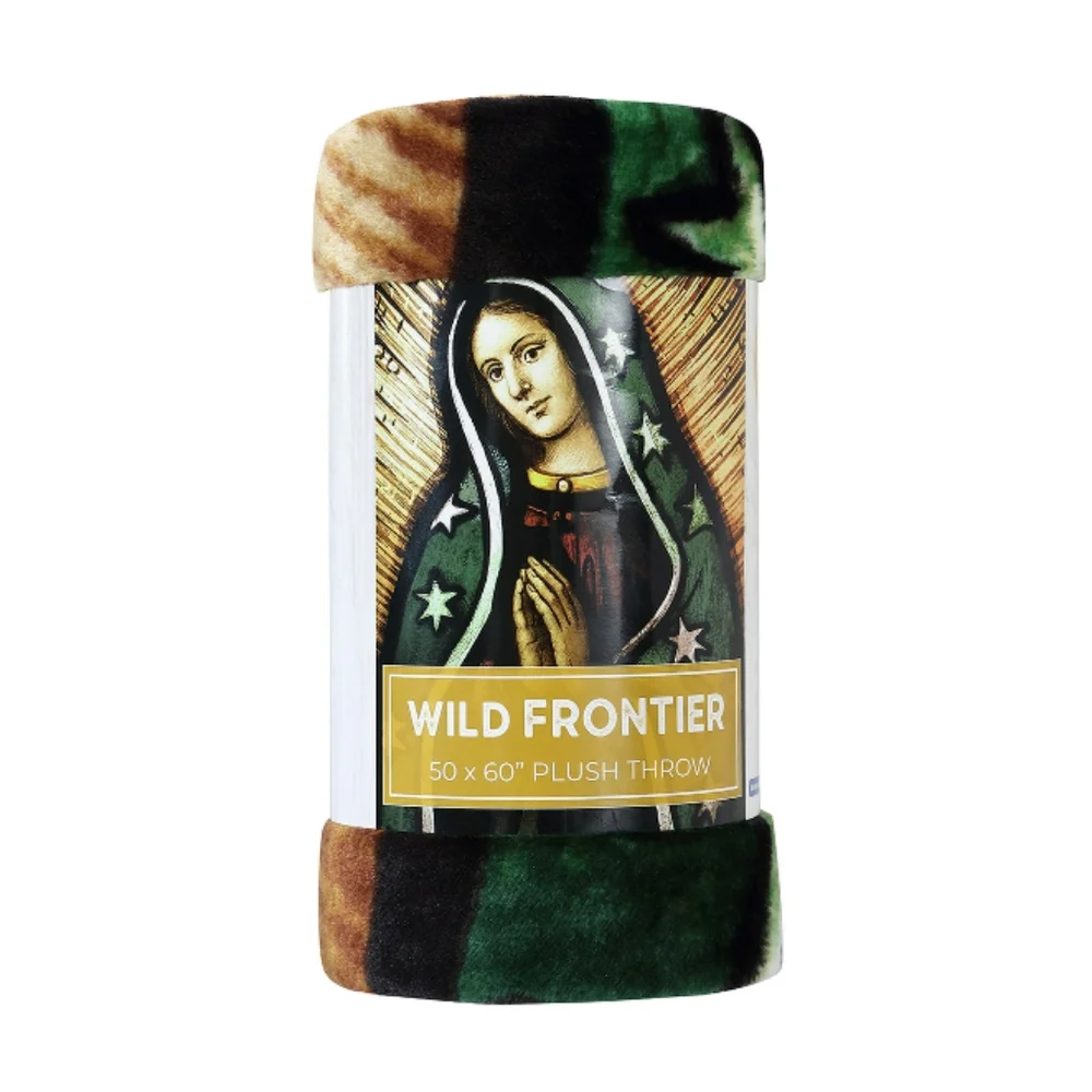 🆕La Virgen de Guadalupe-Blessed Mary Plush Blanket/Throw, ultra soft 50